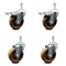 Service Caster 4 Inch High Temp Phenolic Swivel 10mm Stem Caster Total Lock Brake SCC, 2PK SCC-TSTTL20S414-PHRHT-M1015-2-S-2 - alternate 1